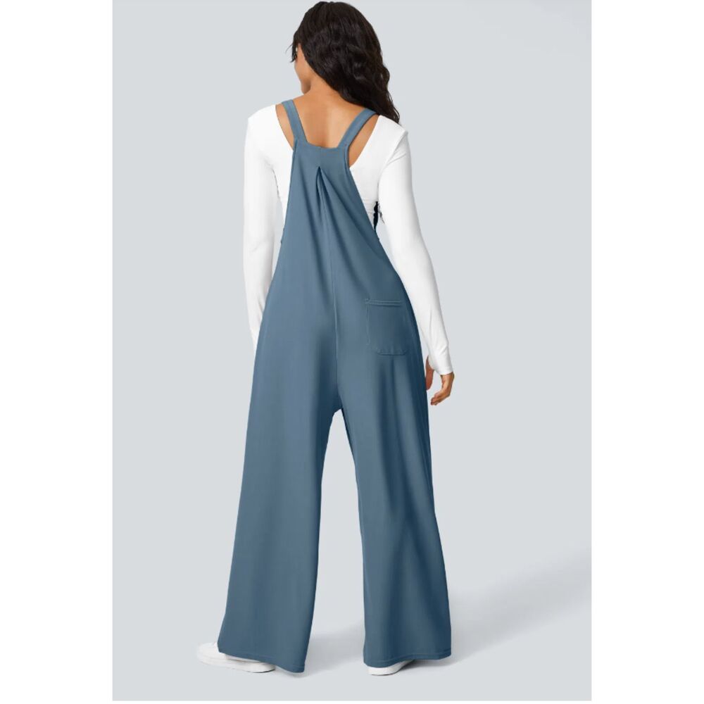 Halara Pockets Waffle Casual Jogger Overalls Size Small